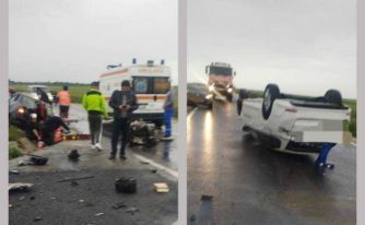accident masina rasturnata mozaceni