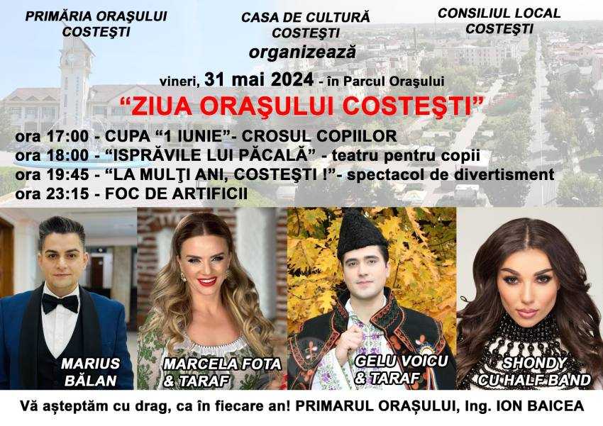 Ziua orașului Costești se apropie! Programul complet anunțat de organizatori 1 la Costești