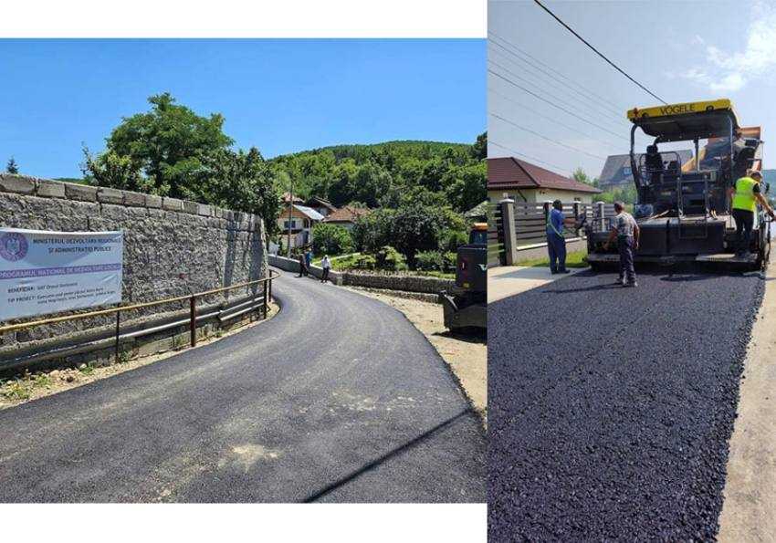 stefanesti deschidere asfaltare Sursă foto: Facebook Nicolae Velcea.