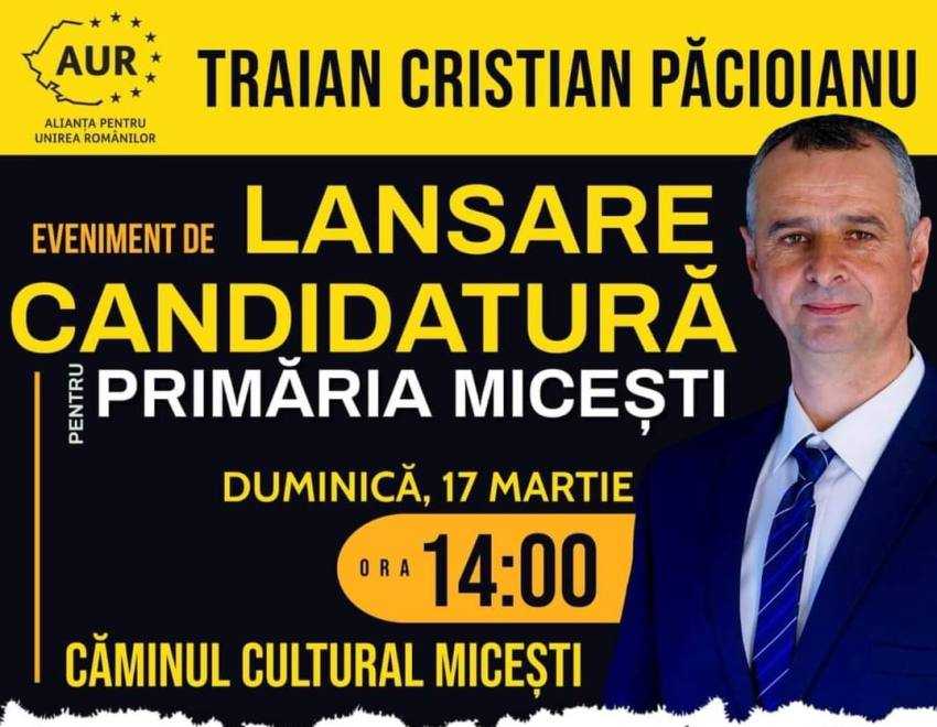 Lansare candidatura Cristian Pacioianu primar Micesti Lansare candidatura Cristian Pacioianu primar Micesti