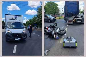 Accident grav la Leordeni! Motociclist preluat de un echipaj medical 15 accident Argeș motociclist