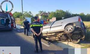 Accident cu victimă în Argeș! A intrat cu mașina într-un cap de pod! 1 accident masina cap de pod