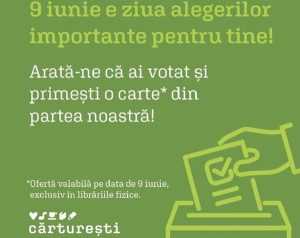447436749 857295636444848 3970062047794154127 n 1 - Librăriile Cărturești oferă o carte cadou celor care merg la vot astăzi