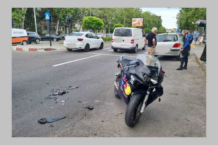 Accident rutier în cartierul Craiovei din Pitești 2 accident Pitești motociclist