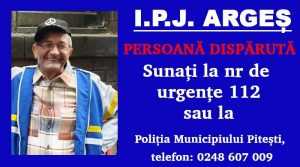 A fost găsit bărbatul de 72 de ani din Mărăcineni dat dispărut de familie 1 barbat disparut Maracineni