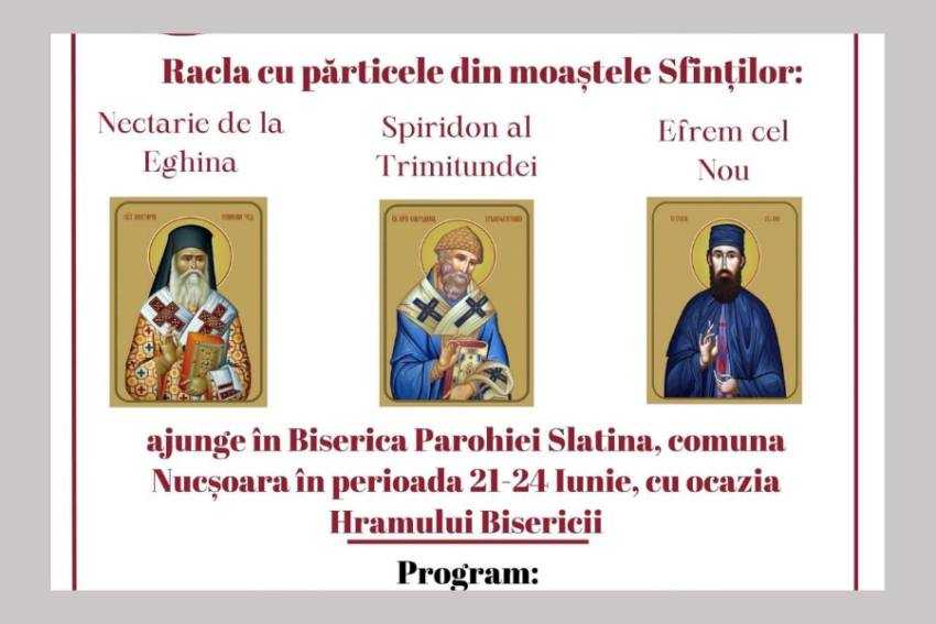 racla la parohia Slatina Argeș