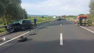 accident avrig 1 - Minivacanță cu peripeții! Tânăr argeșean implicat într-un accident pe DN 1