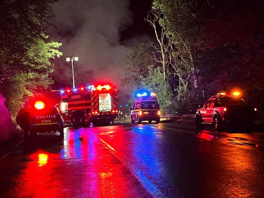incendiu TIR Draganu Dealul Negru