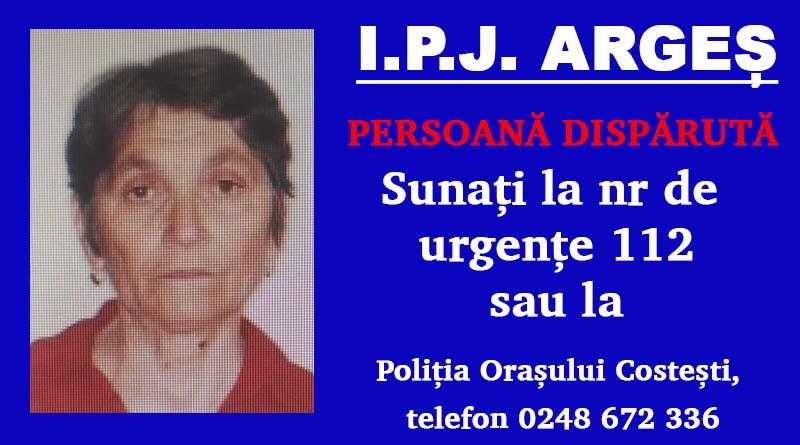 femeie disparuta Argeș