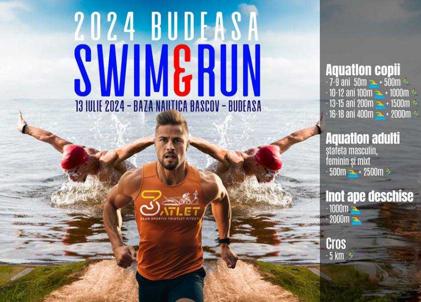 Atenți, părinți și copii! Urmează Budeasa Swim&Run 2024 – competiția de sport și aventură!