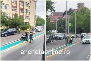 page - Accident între o motocicletă și un autoturism în Pitești