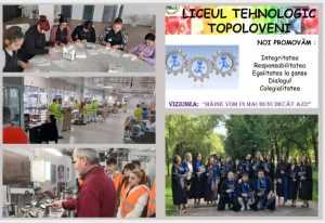Liceul Tehnologic Topoloveni formează tineri pentru piața muncii cu specializările Mecanică, Alimentație Publică și Turism și Industria alimentară 1 liceu Topoloveni