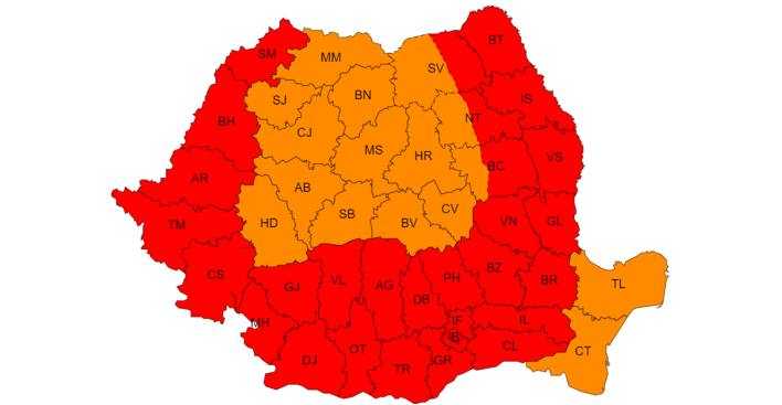 O nouă zi de foc în Argeș! Cod portocaliu de caniculă 3 cod rosu canicula