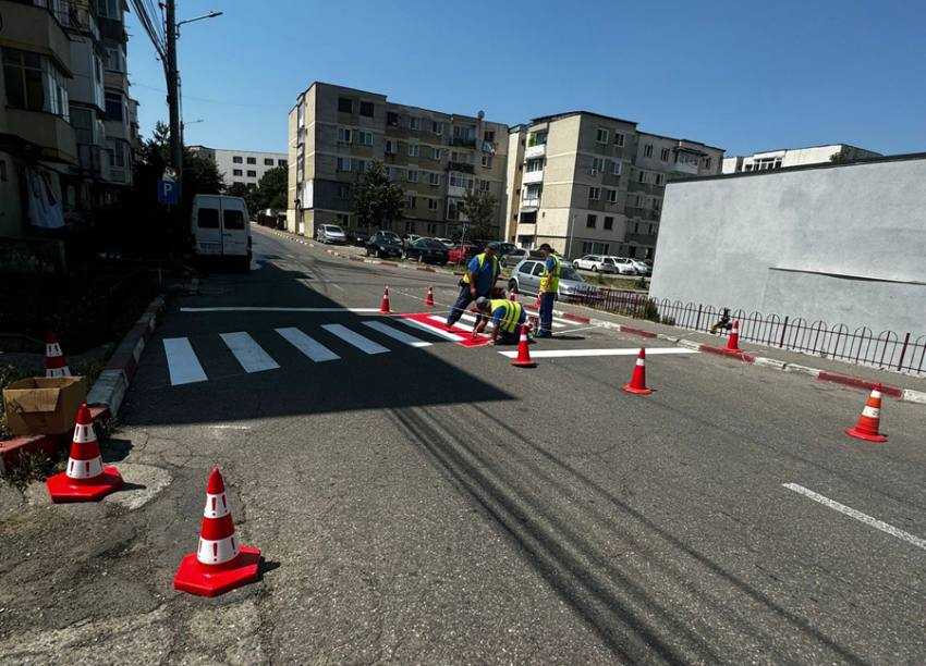 trecere de pietoni MIoveni Petre Zugravu Sursă foto: Facebook Primăria Orașului Mioveni.