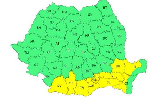 Cod galben de vreme rea în Argeș! Sunt anunțate vijelii, grindină și descărcări electrice! 2 ANM cod