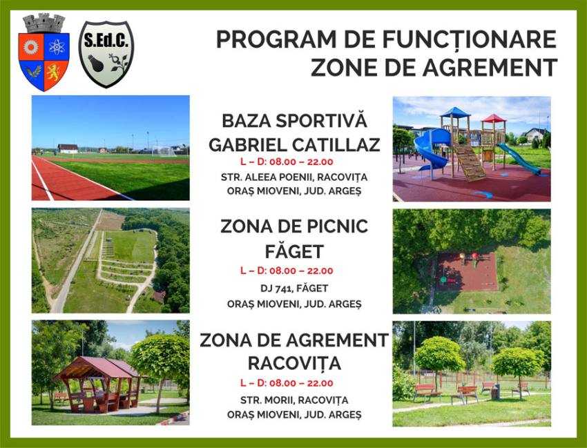 program zone de agremenrt mioveni Sursă foto: Facebook Servicii Edilitare pentru Comunitate Mioveni.