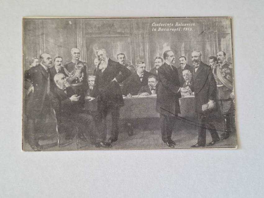 carte poștală -Conferința Balcanică 1913 Sursă foto: Muzeul Județean Argeș.