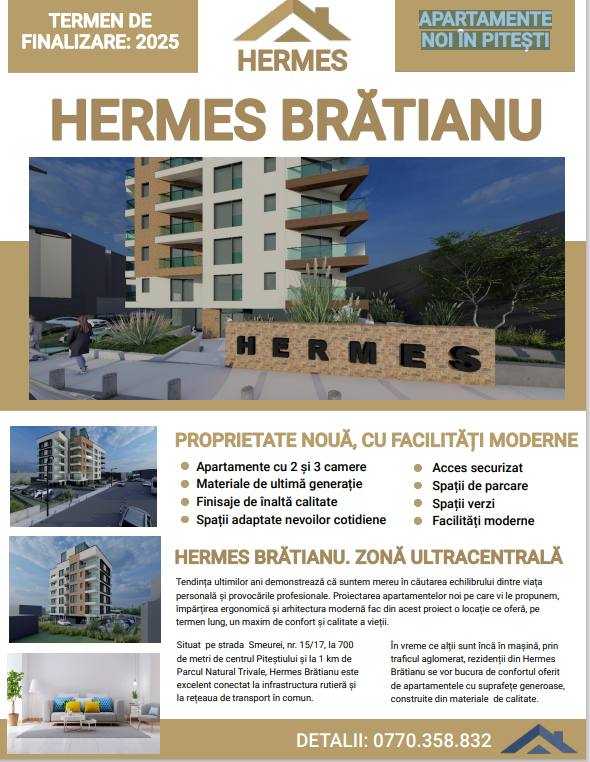 HERMES BRĂTIANU - APARTAMENTE NOI ÎN PITEȘTI 1 HERMES