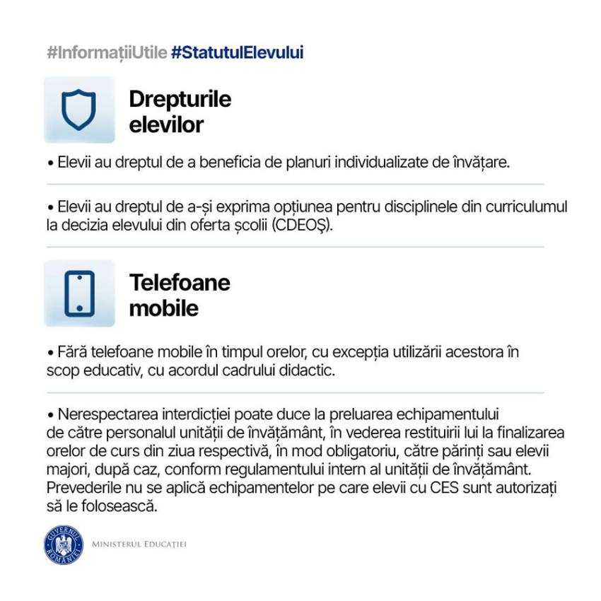 Noul an școlar va începe cu schimbări importante pentru elevi! 5 Sursă foto: FB MInisterul Educației