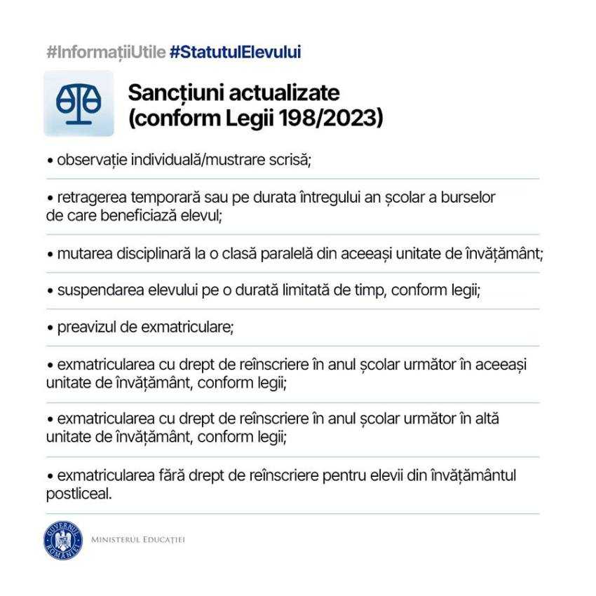 Noul an școlar va începe cu schimbări importante pentru elevi! 6 Sursă foto: FB MInisterul Educației