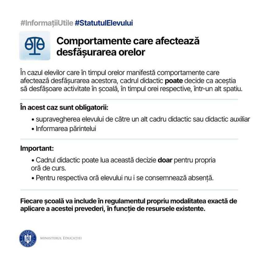 Noul an școlar va începe cu schimbări importante pentru elevi! 8 Sursă foto: FB MInisterul Educației