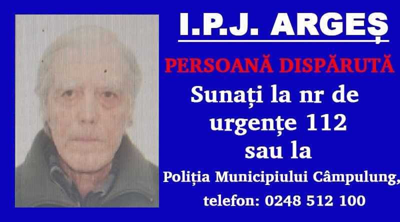 Bărbatul din comuna Mihăești dat dispărut de familie a fost găsit decedat în Râul Târgului 1 barbat disparut arges