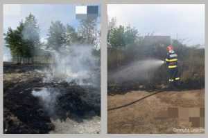 pompier incendiu vegetație