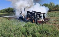 incendiu tractor arges