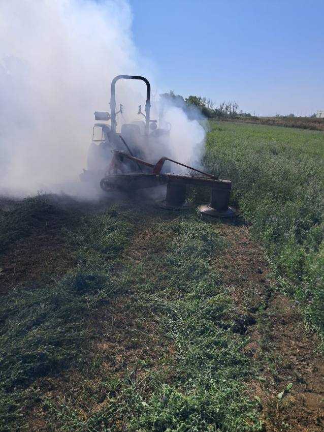 incendiu tractor arges