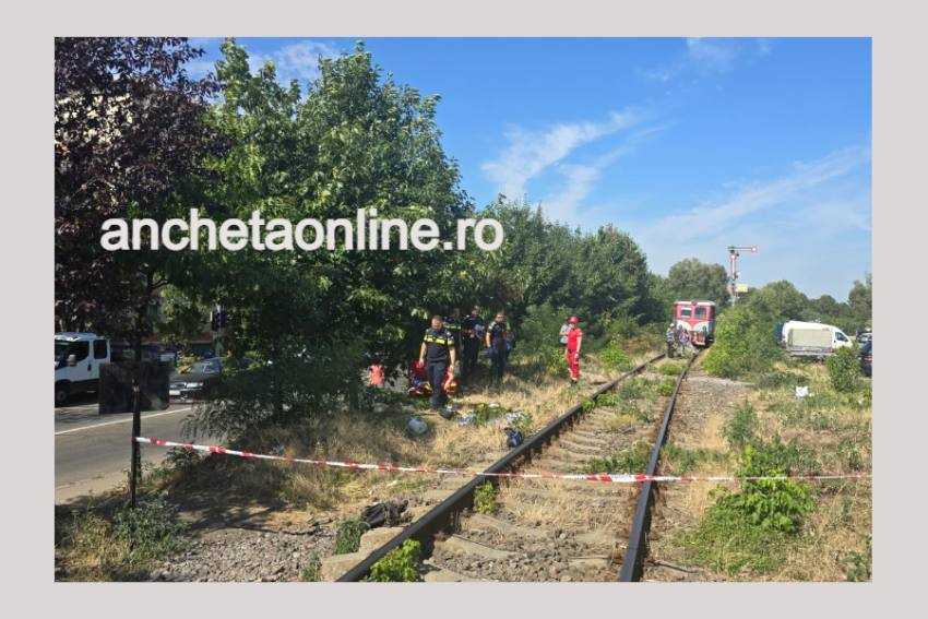 femeie acrosata tren Pitești