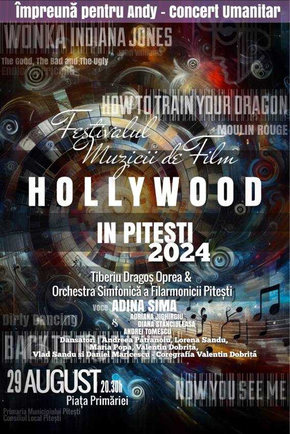 „Hollywood în Pitești”, concert vocal-simfonic umanitar, în Piața Primăriei! Împreună pentru Andi! 1 concert umanitar