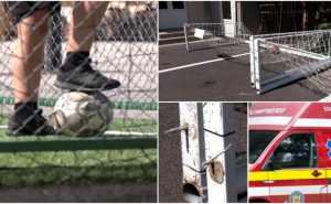 pgWUTfDjotC 3L - Incident grav în curtea școlii. O poartă de fotbal a căzut pe mâna unui copil de 12 ani