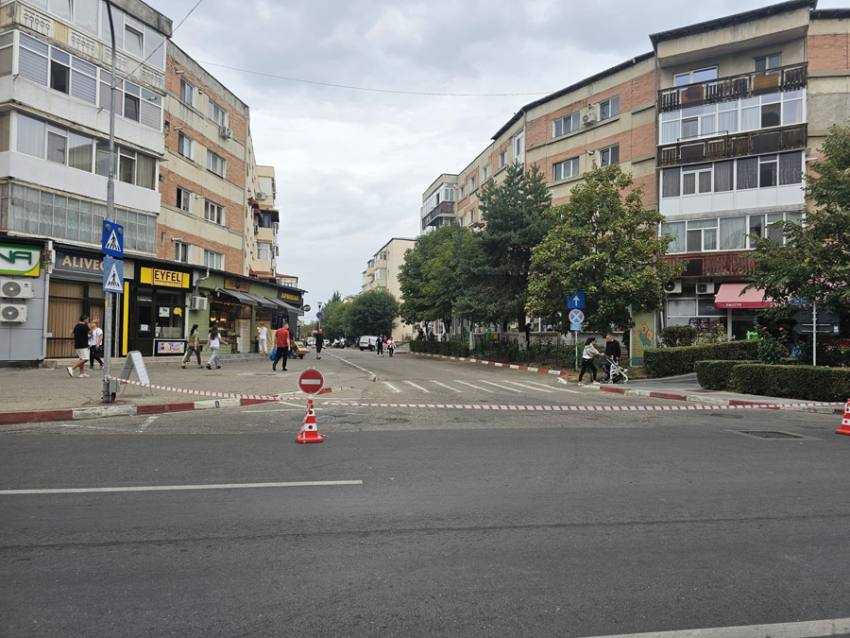 strada Pietei inchisa temporar Mioveni Sursă foto: FB Primaria Orașului Mioveni.