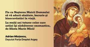 458979523 914616443821418 2186000101740532980 n - Adrian Miuțescu: „La mulți ani tuturor celor care își sărbătoresc onomastica de Sfânta Marie Mică!”