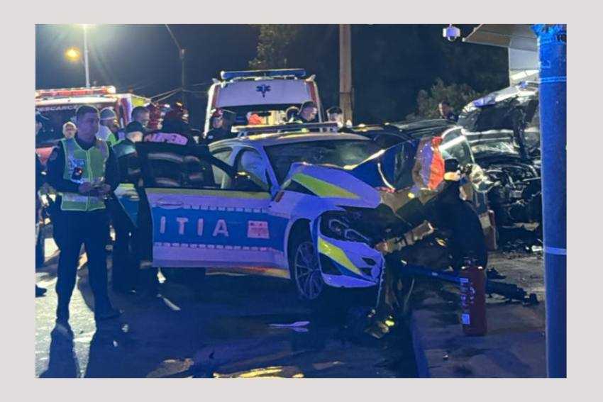 accident masina politie Argeș