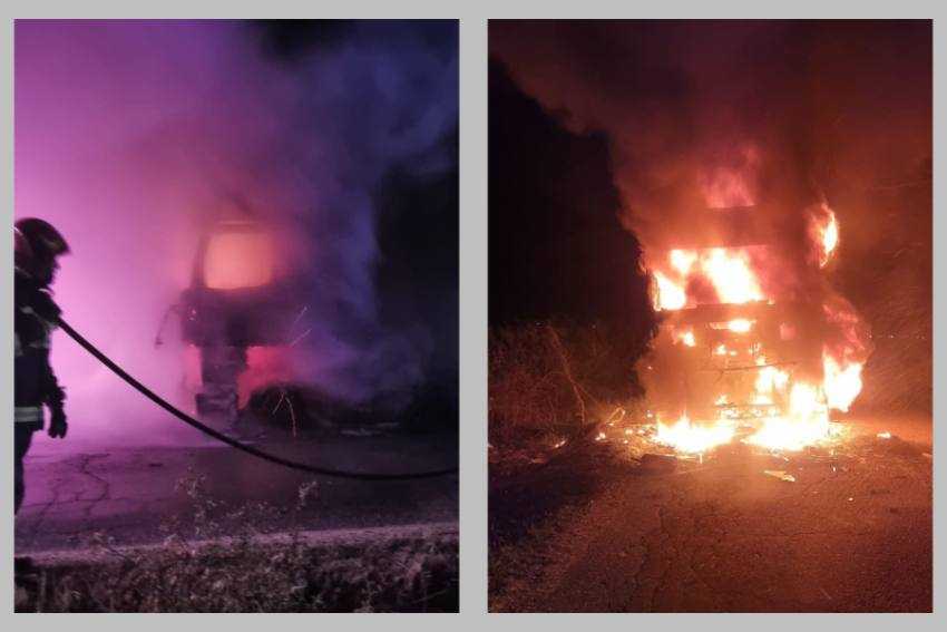 incendiu Argeș cap tractor