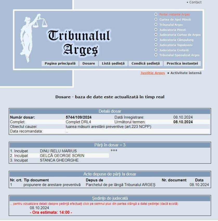 ARGEȘ. Trei persoane reținute pentru că ar fi "fabricat" dosare de daune pentru accidente rutiere fictive 1 tribunalul Argeș decizie