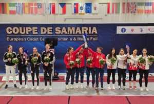 România, pe podium! Echipa de floretă cadete a câștigat medalia de aur la competiția de la Samorin 1 463103735 850266217256739 4065716819351961578 n - România, pe podium! Echipa de floretă cadete a câștigat medalia de aur la competiția de la Samorin
