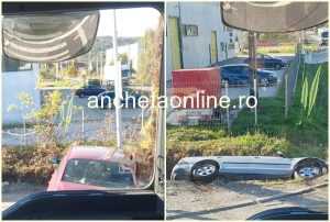 Impact violent între două mașini la Micești! Una a ajuns în șanț 27 cats 2 - Impact violent între două mașini la Micești! Una a ajuns în șanț