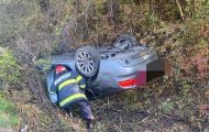 autoturism răsturnat Merișani