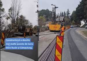 Între Rucăr și Câmpulung au fost instalate semafoare. Au început lucrările de modernizare a DN73 și în Argeș! 28 Sursă foto: screenshot FB DRDP Brasov