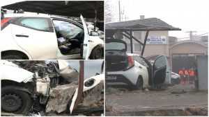 Șofer căutat de polițiști după ce a intrat cu mașina în gardul sediului Serviciului de Ambulanță și a fugit de la locul accidentului 1 CQaxMWdFPKv 3L - Șofer căutat de polițiști după ce a intrat cu mașina în gardul sediului Serviciului de Ambulanță și a fugit de la locul accidentului