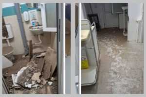 Bebeluși mutați la un alt spital. A picat o bucată din tavanul maternității 1 maternitate bebelusi mutati
