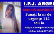 fata disparuta Pitești minora