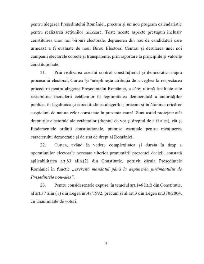 Motivarea CCR privind decizia de anulare a alegerilor prezidențiale: „Caracterul liber exprimat al votului a fost încălcat” 9 HCC 32 2024 page 0009 - Motivarea CCR privind decizia de anulare a alegerilor prezidențiale: „Caracterul liber exprimat al votului a fost încălcat”