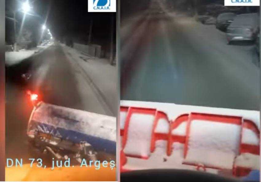 dn 73 Sursă foto și video: FB Direcția Regională de Drumuri și Poduri București.