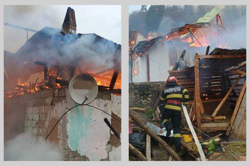 incendiu casa gospodarie  arges incendiu casa gospodarie