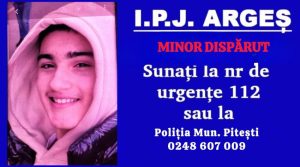 Minorul de 14 ani din Pitești căutat de familie și polițiști a fost găsit 1 baiat disparut Pitesti
