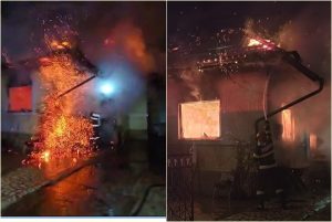 page 1 - (VIDEO) Incendiu violent în Valea Mare Pravăț! Casă cuprinsă de flăcări