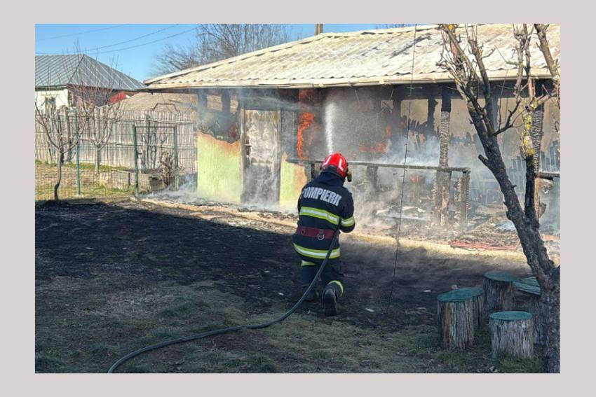 incendiu casa Vedea incendiu casa Vedea